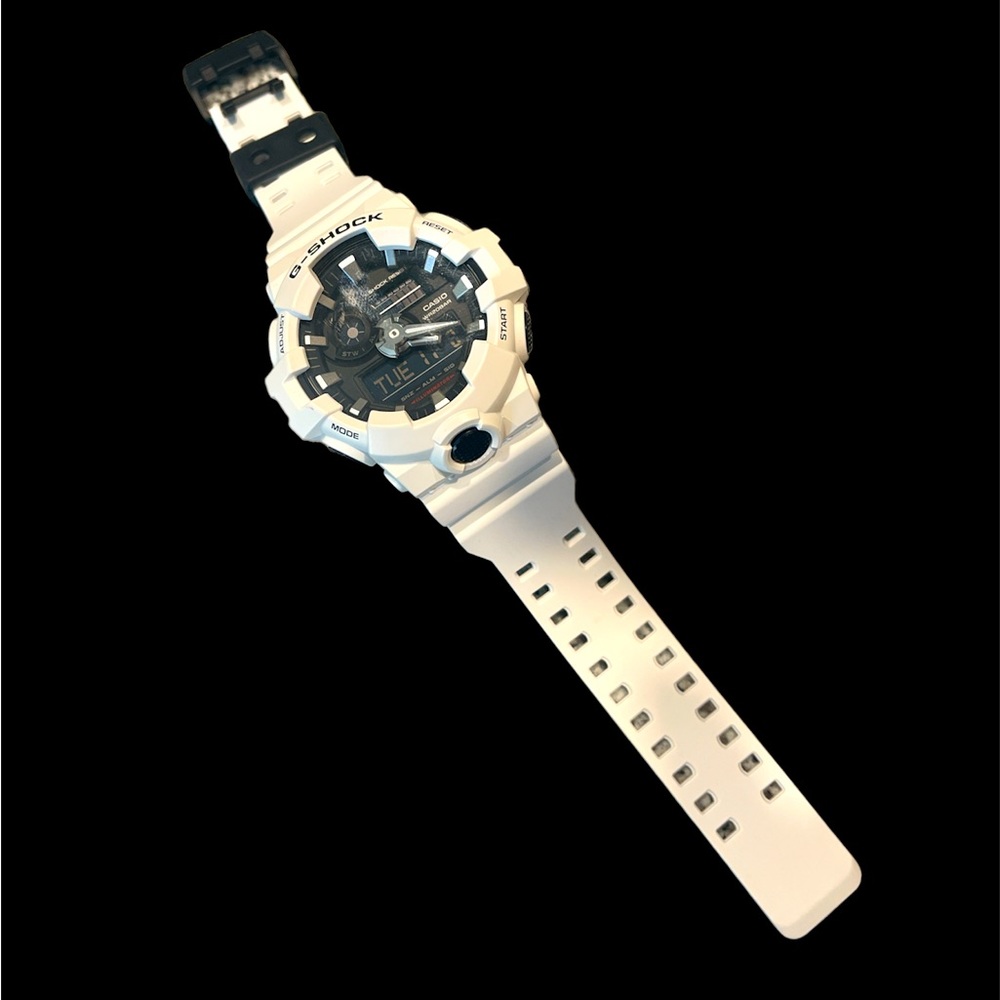 Men's Analog-Digital White Resin Strap Watch 54mm